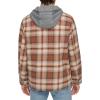 imageLevis mens Plaid Sherpa Lined Hooded Shirt Jacket Regular amp Big amp Tall SizesSunset Ombre Plaid