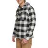 imageLevis mens Plaid Sherpa Lined Hooded Shirt Jacket Regular amp Big amp Tall SizesWhite Black Buffalo Plaid