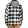 imageLevis mens Plaid Sherpa Lined Hooded Shirt Jacket Regular amp Big amp Tall SizesWhite Black Buffalo Plaid New