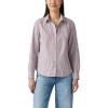 imageLevis Womens Classic Buttonup ShirtNew Bibi Stripe Chocolate Truffle Bright White
