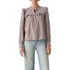 imageLevis Womens Gianna Long Sleeve BlouseNew Ceicil Micro Check Tawny Port