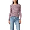 imageLevis Womens Hayes LongSleeve Tee Also Available in PlusNew Clara Stripe Cloud Dancer