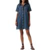 imageLevis Womens Louisa ShortSleeve Denim DressNew Youre a Dime Shrinktofit