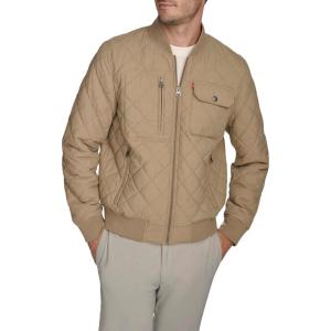 imageLevis Mens Diamond Quilted Bomber JacketLight Taupe