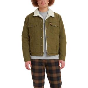 imageLevis Mens Sherpa Trucker JacketDark Olive