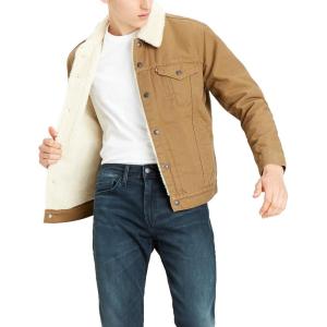 imageLevis Mens Sherpa Trucker JacketNew Cougar Canvas