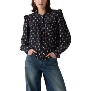imageLevis Womens Gianna Long Sleeve BlouseNew Yulia Floral Dark Sapphire