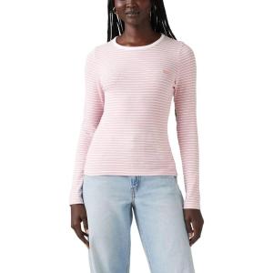 imageLevis Womens Hayes LongSleeve Tee Also Available in PlusSaddle Stripe Bright White