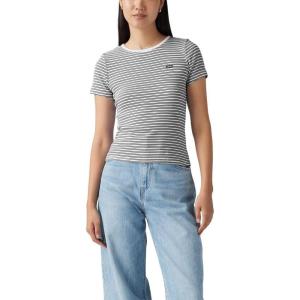 imageLevis Womens Hayes ShortSleeve TShirt Also Available in PlusNew Mila Stripe Anthracite