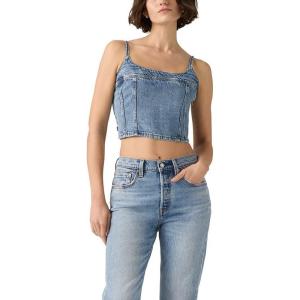 imageLevis Womens Jadine Denim Cami TankNew Twisted Stone Top Nonstretch
