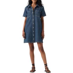 imageLevis Womens Louisa ShortSleeve Denim DressNew Youre a Dime Shrinktofit