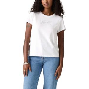 imageLevis Womens Perfect Crewneck Tee Shirt Also Available in PlusBatwing Iridescent Rhinestone New