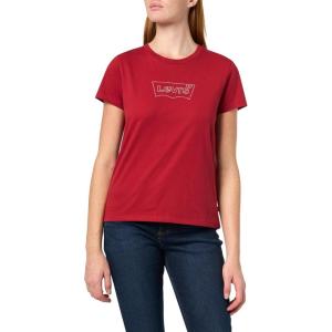 imageLevis Womens Perfect Crewneck Tee Shirt Also Available in PlusNew Batwing Iridescent Rhinestone Red