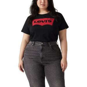imageLevis Womens Perfect Crewneck Tee Shirt Also Available in PlusNew Batwing Jet Black