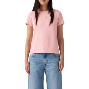 imageLevis Womens Perfect Crewneck Tee Shirt Also Available in PlusNew Floral Coral Blush