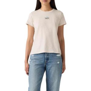imageLevis Womens Perfect Crewneck Tee Shirt Also Available in PlusNew Floraloatmeal Heather Gray