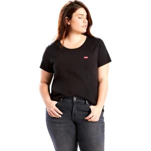 imageLevis Womens Perfect Crewneck Tee Shirt Also Available in PlusNew Mineral Black