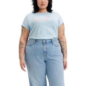 imageLevis Womens Perfect Graphic Tee Shirt501 California Angel Falls