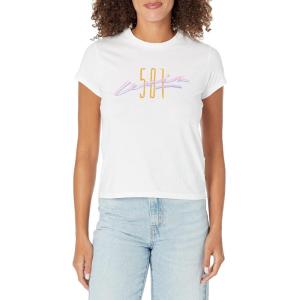 imageLevis Womens Perfect Graphic Tee Shirt501 California Bright White