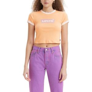 imageLevis Womens Perfect Graphic Tee ShirtHarper Geo Batwing Almond Cream