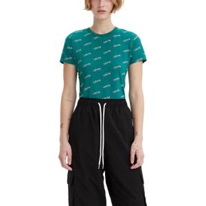 imageLevis Womens Perfect Graphic Tee ShirtNew Jewel Green Pattern