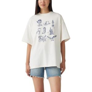 imageLevis Womens Perfect Graphic Tee ShirtNew Western Icon Chart Sugar Swizzle