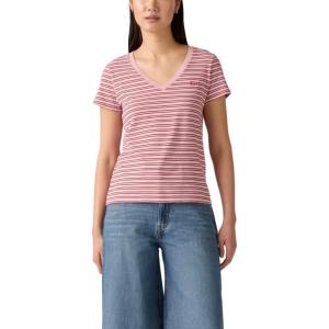 imageLevis Womens Perfect VNeck TShirtNew Clara Stripe Zephyr