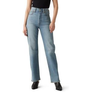 imageLevis Womens Ribcage Straight Full Length JeansRinging Bells Stretch