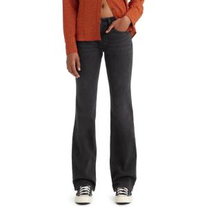 imageLevis Womens Superlow Boot JeansBlack Worn in