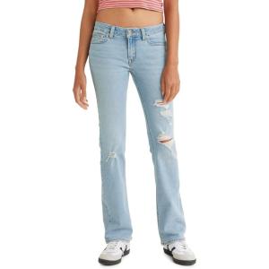 imageLevis Womens Superlow Boot JeansLight Indigo Worn in