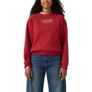 imageLevis womens Graphic Everyday Crew Also Available in PlusNew Batwing Iridescent Rhinestone Rhythmic Red