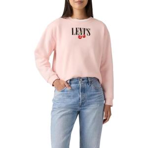 imageLevis womens Graphic Everyday Crew Also Available in PlusNew Disco Cherries Crystal Pink