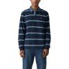 imageLevis Mens Classic Long Sleeve Rugby ShirtNew Dax Stripe Navy Blazer