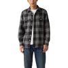 imageLevis Mens Classic Worker Long Sleeve ShirtNew Albany Plaid Smoked Pearl Twill