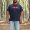 imageLevis Mens Graphic Tee Also Available in Big amp TallTall Batwing Core Dress Blues  Blue
