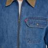 imageLevis Mens Workwear Cotton Canvas Corduroy Collar Depot JacketMedium Wash Denim Lightweight