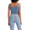 imageLevis Womens Charlie Denim Crop TopNew Indigo Stonewash