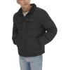 imageLevis mens Mixed Media Quilted Puffer Jacket With Sherpa Lined Collar Regular and Big amp Tall SizesBlack Solid