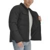 imageLevis mens Mixed Media Quilted Puffer Jacket With Sherpa Lined Collar Regular and Big amp Tall SizesBlack Solid