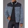 imageLevis mens Mixed Media Quilted Puffer Jacket With Sherpa Lined Collar Regular and Big amp Tall SizesFaded Blue Bandana