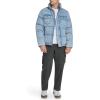 imageLevis mens Mixed Media Quilted Puffer Jacket With Sherpa Lined Collar Regular and Big amp Tall SizesLight Wash Denim