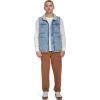 imageLevis mens Mixed Media Quilted Puffer Jacket With Sherpa Lined Collar Regular and Big amp Tall SizesLight Wash Denim Vest
