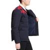 imageLevis mens Mixed Media Quilted Puffer Jacket With Sherpa Lined Collar Regular and Big amp Tall SizesNavyPlaid