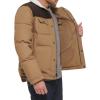imageLevis mens Mixed Media Quilted Puffer Jacket With Sherpa Lined Collar Regular and Big amp Tall SizesNew TanDark Brown