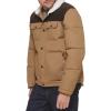 imageLevis mens Mixed Media Quilted Puffer Jacket With Sherpa Lined Collar Regular and Big amp Tall SizesNew TanDark Brown