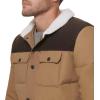 imageLevis mens Mixed Media Quilted Puffer Jacket With Sherpa Lined Collar Regular and Big amp Tall SizesNew TanDark Brown