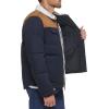 imageLevis mens Mixed Media Quilted Puffer Jacket With Sherpa Lined Collar Regular and Big amp Tall SizesNew Worker BrownNavy