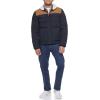 imageLevis mens Mixed Media Quilted Puffer Jacket With Sherpa Lined Collar Regular and Big amp Tall SizesNew Worker BrownNavy