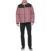 imageLevis mens Mixed Media Quilted Puffer Jacket With Sherpa Lined Collar Regular and Big amp Tall SizesRed Bandana Print