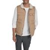 imageLevis mens Mixed Media Quilted Puffer Jacket With Sherpa Lined Collar Regular and Big amp Tall SizesTan Cotton Vest